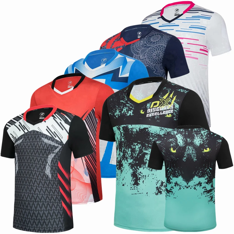Badminton Shirt Sports Men Women Brand Quick Dry Breathable Table Tennis Team Running Fitness Exercise Training T Shirts