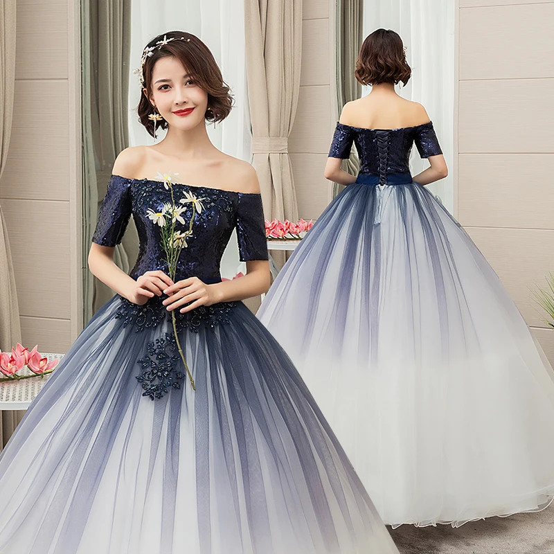 

Sweet 16 Years Elegant Quinceanera Dresses Appliques Prom Dress Off The Shoulder Party Dress Floor-length Ball Gown Plus Size