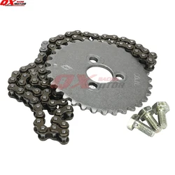 Motorcycle 90 Links Timing Chain 32T Timing Gear Sprocket For lifan 125 125cc 1P52FMI Horizontal Engines Dirt Pit Bike ATV Parts