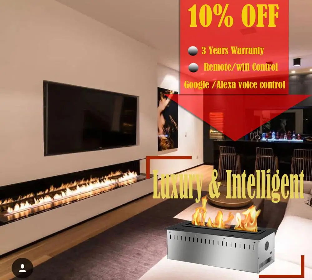 

Inno living 24 inch bioethanol stove modern ventless fireplace with remotecontrol