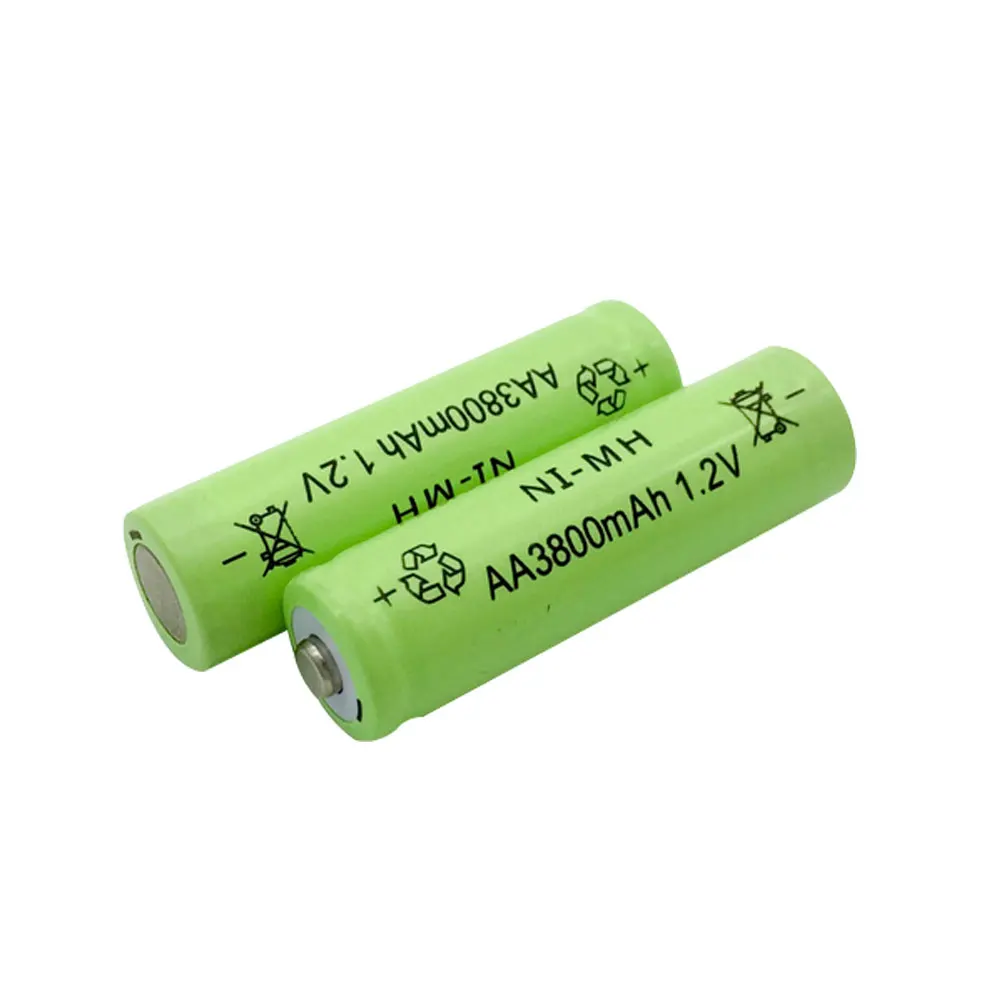 Ajqq-大容量nimh aaバッテリー3800mah 1.2v,充電式電池,時計,おもちゃ,シュレッダー