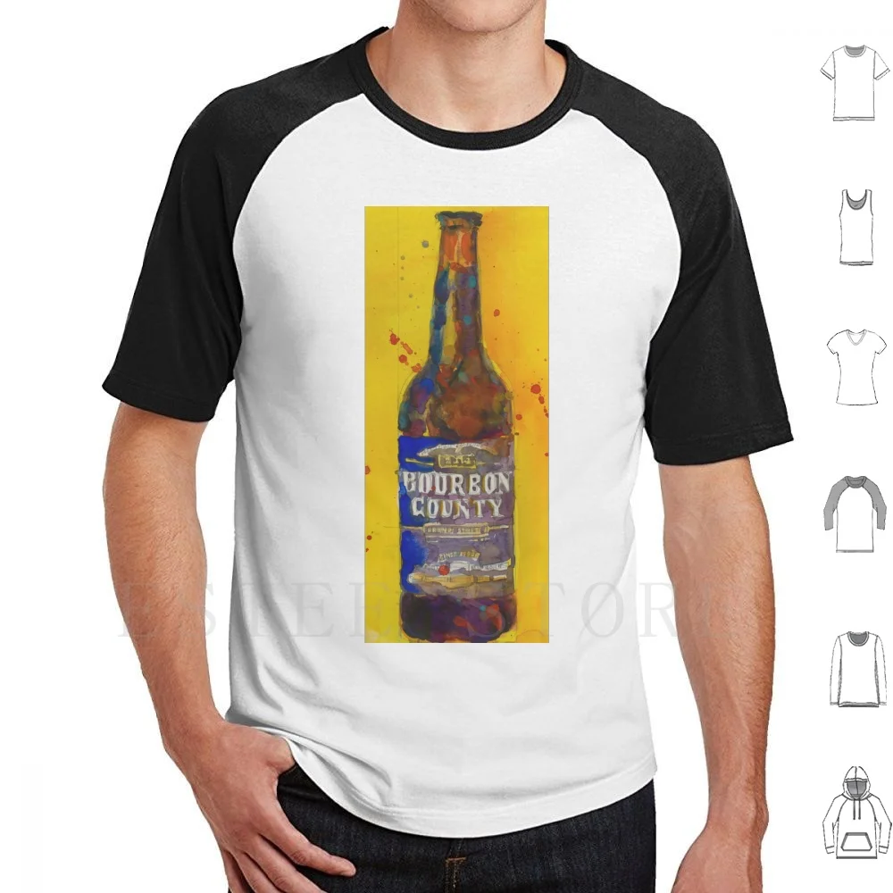 Bourbon County Stout, camiseta de la isla de ganso DIY tamaño grande 100% algodón arte coleccionable cerveza cerveza Premium condado de Bourbon