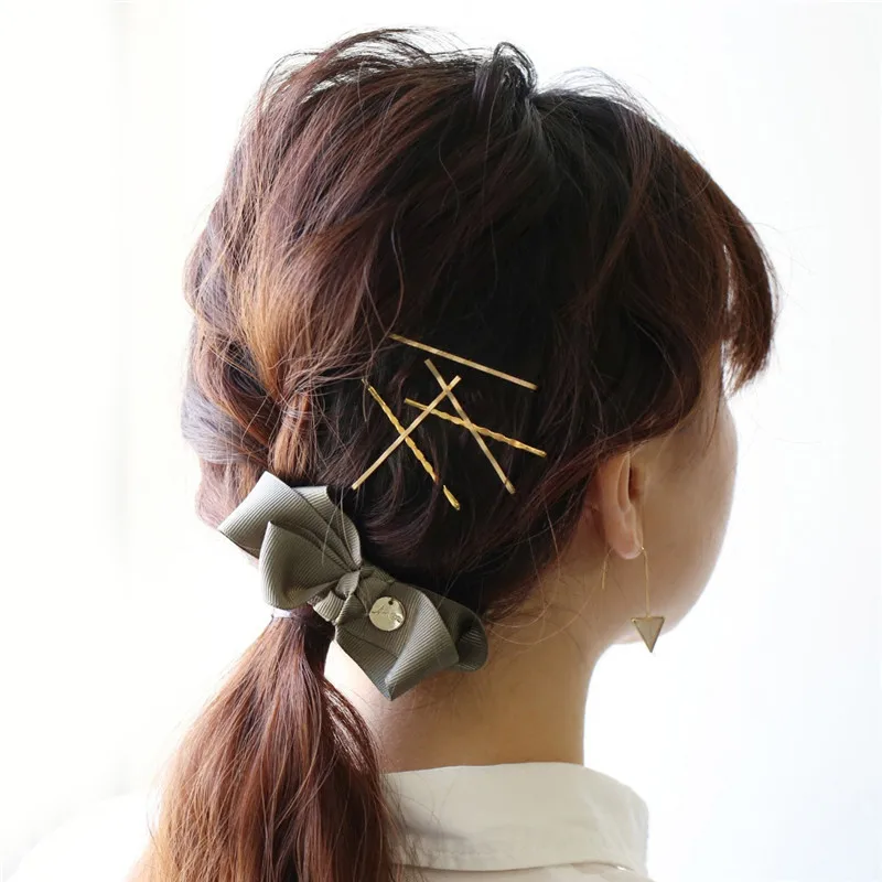 2/3/5/10PCS Gold Metall Haar Clips Pins Für Mädchen Frauen Headwear Süße Haarnadeln Barrettes styling Haar Zubehör Geschenk Großhandel – Detail 4