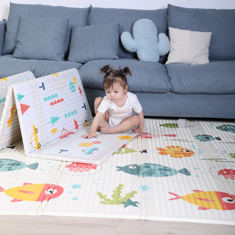 Large Size Foldable Cartoon Baby Play Mat Xpe Puzzle Children\'s Mat Baby Climbing Pad Kids Rug Baby Games Mats Toys For Children