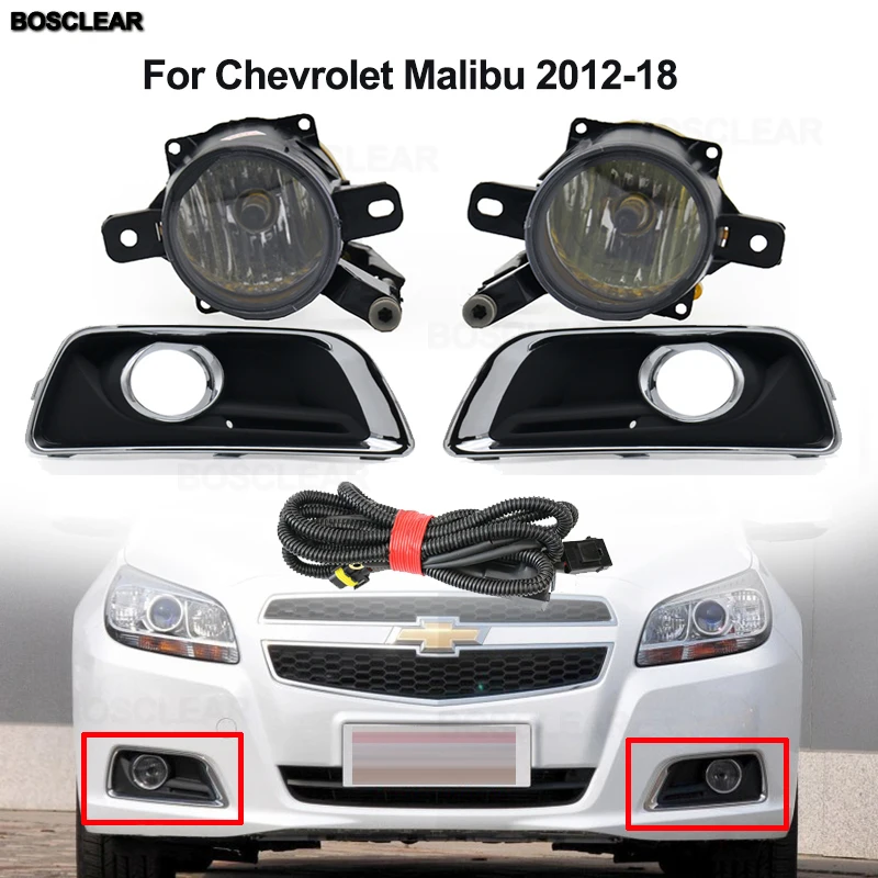 For Chevrolet Malibu 2012 13 14 15 16 17 18 Fog Lights Headlight Cover Fog Lamps Frame Foglights Headlights Frame Grille Grilles