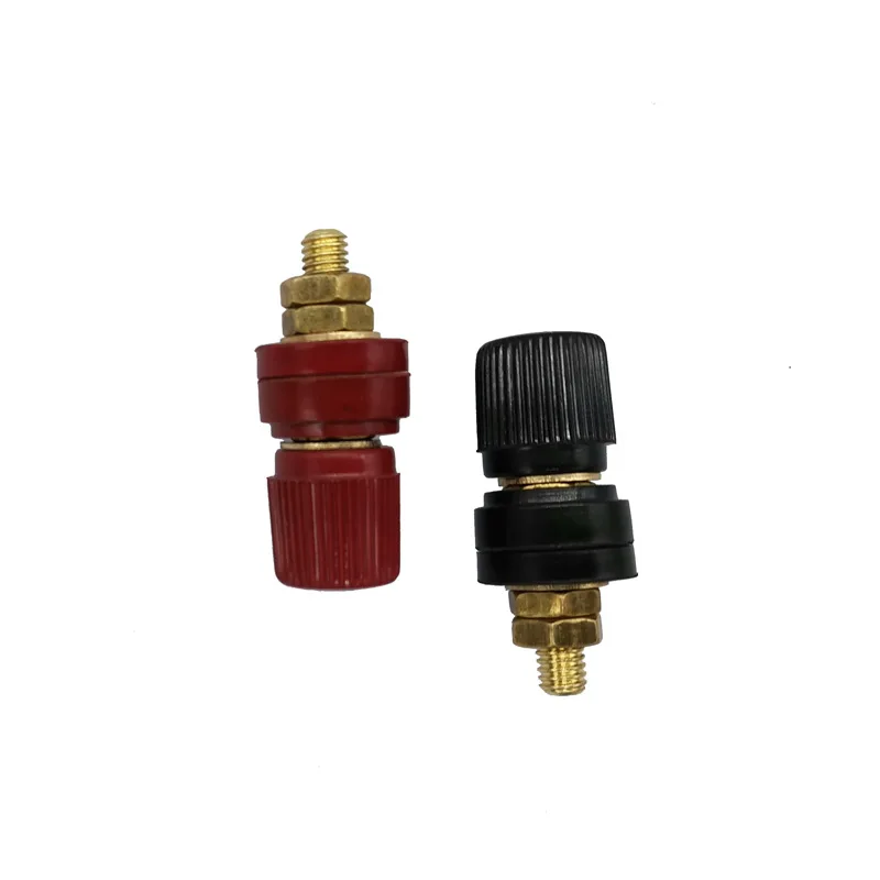 1Pcs Red black 6mm Brass Posts Terminal Blocks Power Supply Terminals M6 Welding Machine Inverter Post Connector