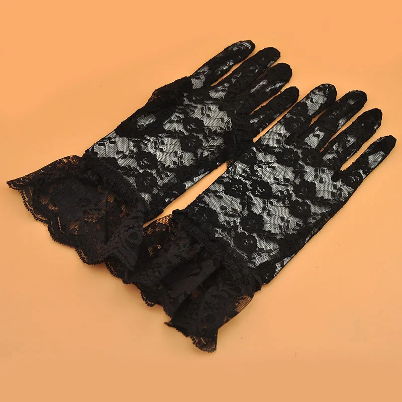 

Women Lady Sexy Lace Gloves Short Bride Wedding Banquet Performance Evening Party