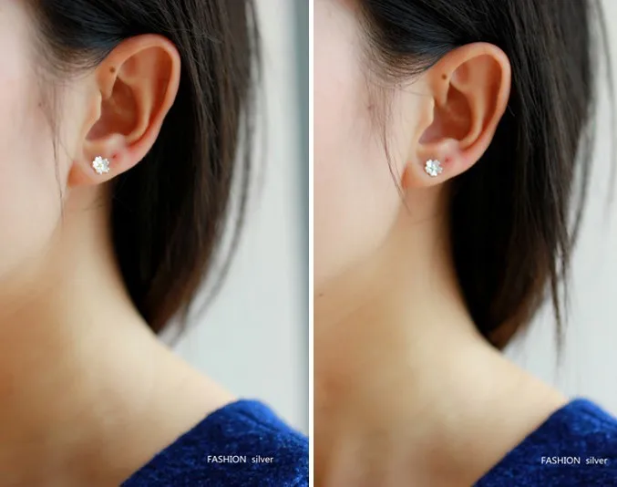 Prawdziwe 925 Sterling Silver Flower kolczyki dla kobiet dziewczyn prezent Hot moda sterling-srebrny-biżuteria kobiety kolczyki — zdjęcie 3