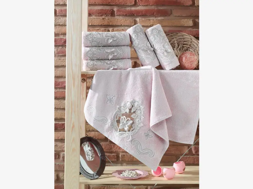 French Laced Kylie slope dowries bamboo towel powder, 50x90 cm, 60x90 cm