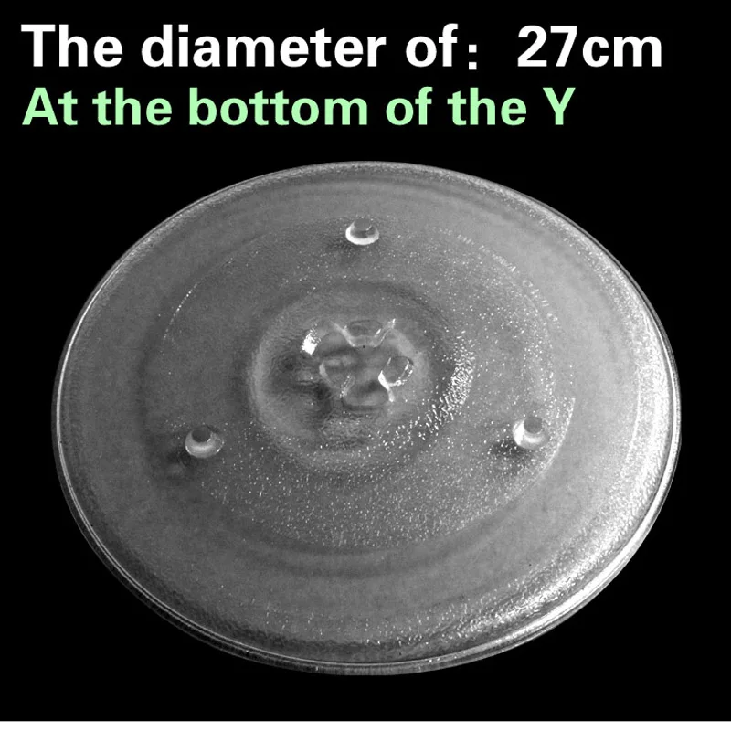 27cm diameter Y type microwave oven parts Microwave Oven Glass Turntable Tray Glass Plate Fittings