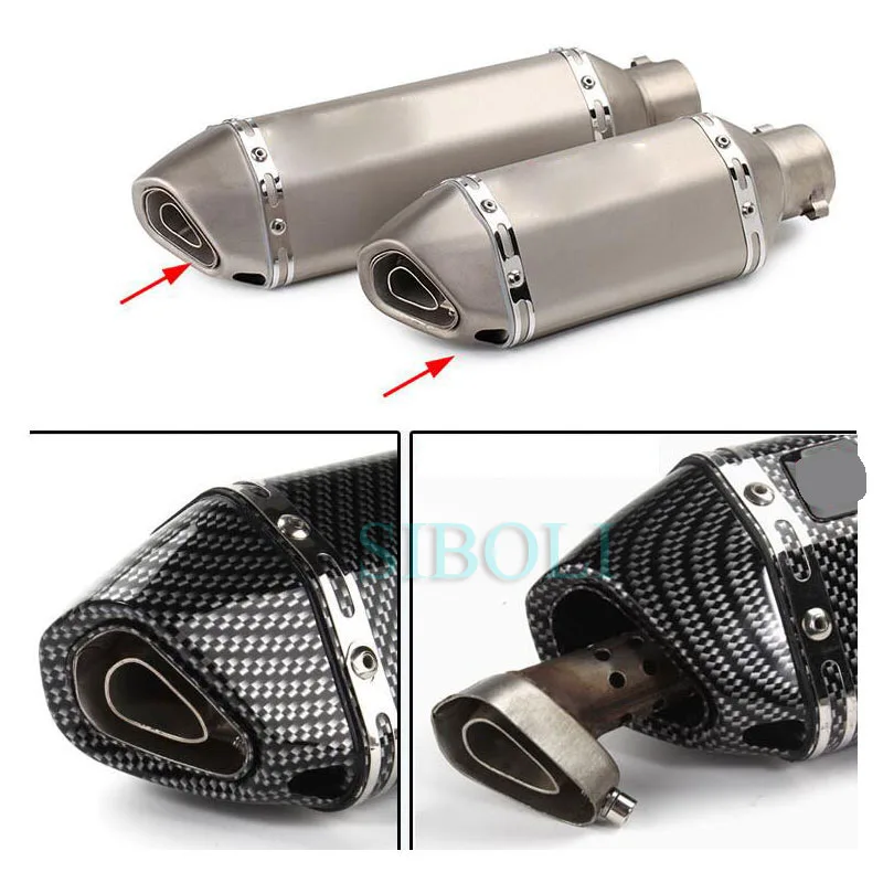 36-51mm Motorcycle Exhaust Ak Universal Muffler Motorbike escape moto Exhaust For ATV R1 R3 R6 CBR250 Nmax155 Nvx155