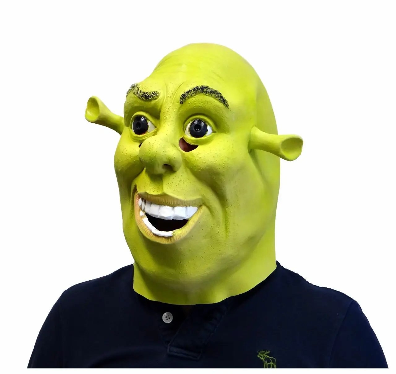 Green Shrek Latex Mask Movie Cosplay Costume Props for Halloween Party Fancy Dress