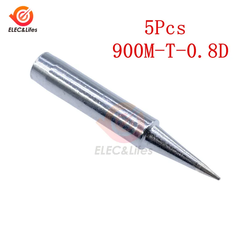 5Pcs 900M-T-0.8D Pencil Soldering Iron Tips Iron Welding Station 900M-T-0.8D For Welding Soldering Station