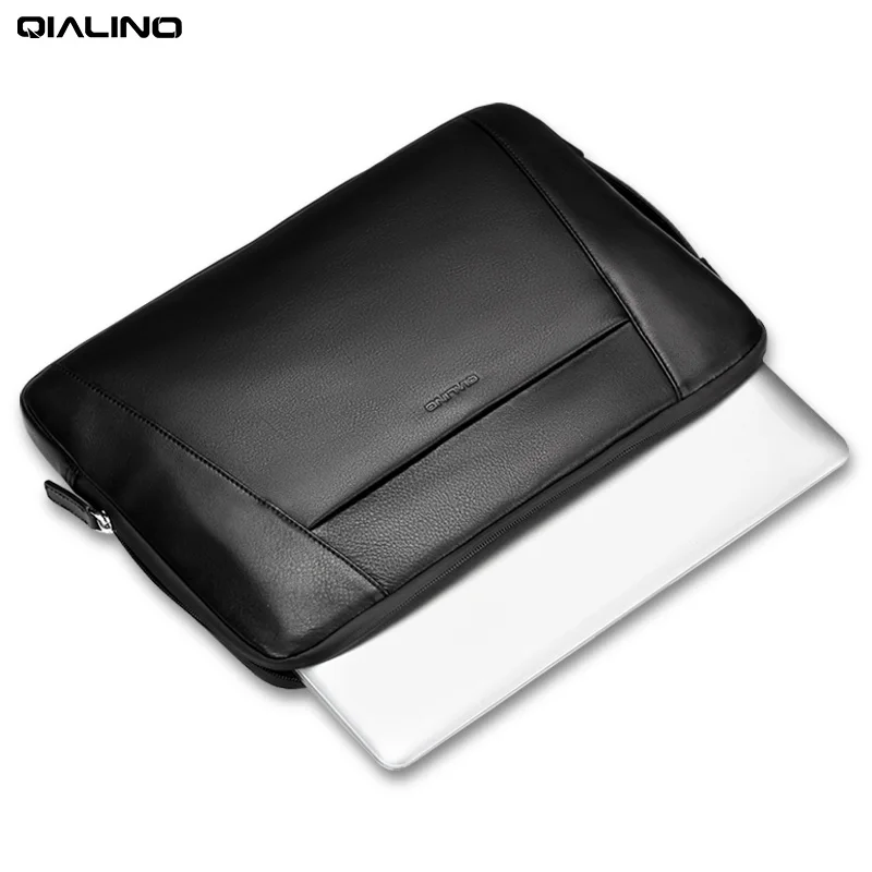 QIALINO – sacoche en cuir véritable pour ordinateur portable, étui Ultrabook pour Macbook Xiaomi Air Pro, ASUS, Acer, Lenovo, Dell, 13 ", 14", 15"