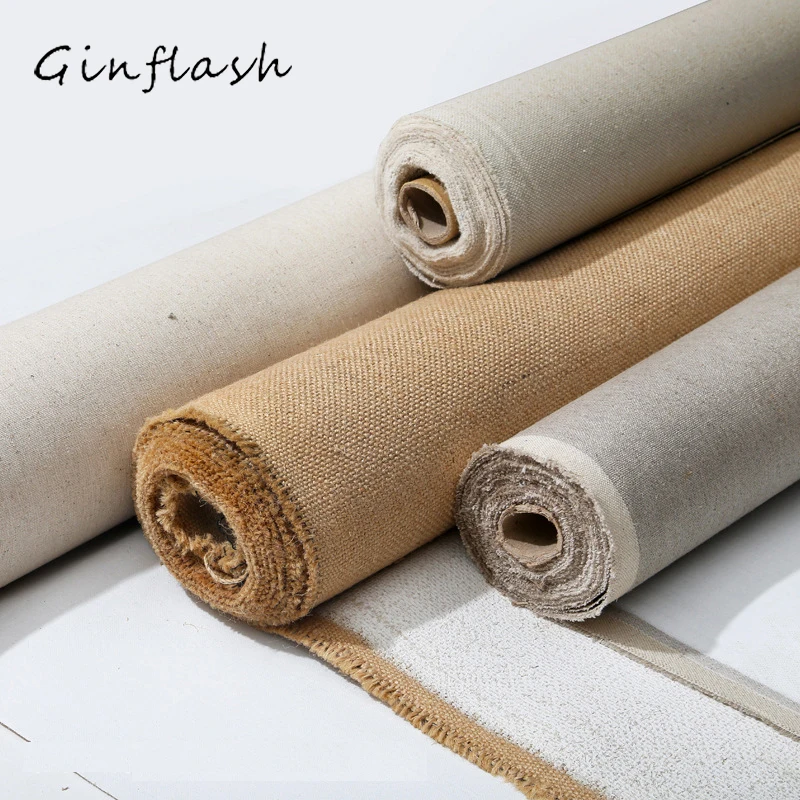 

5m Linen Blend Primed Blank Canvas High Quality Layer Oil Painting Canvas acrylic painting One Roll ,28/48cm Width