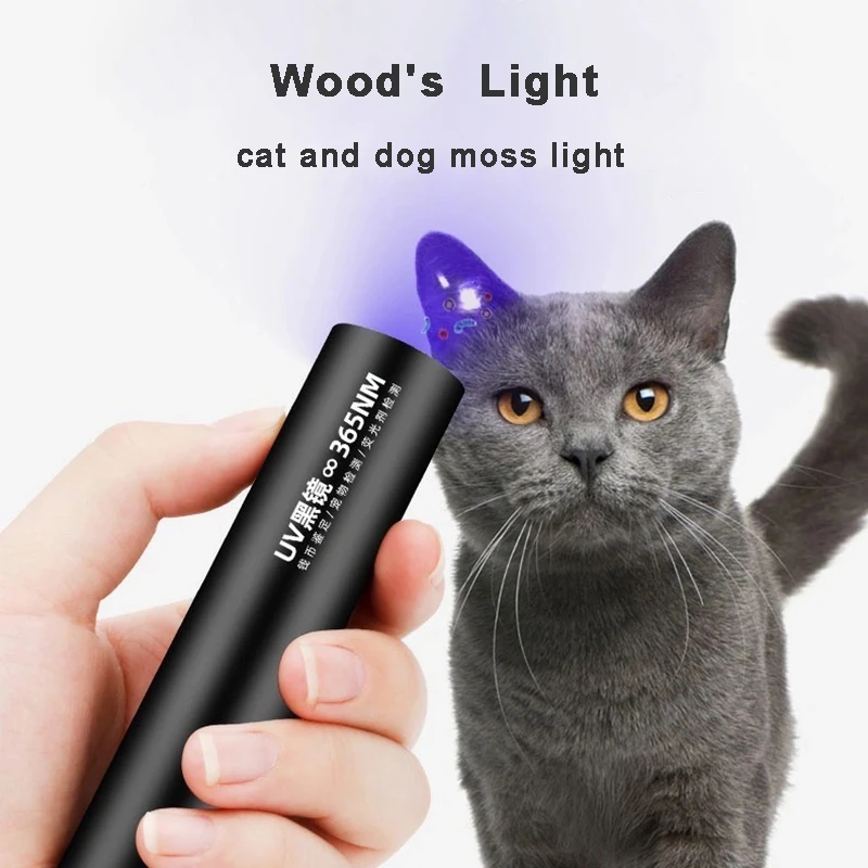 

New Lamp Cat Ringworm Detector Flashlight Fungus Test Lamp Light Skin Ultraviolet Light Pet Dog Moss Tinea Urine And Stains