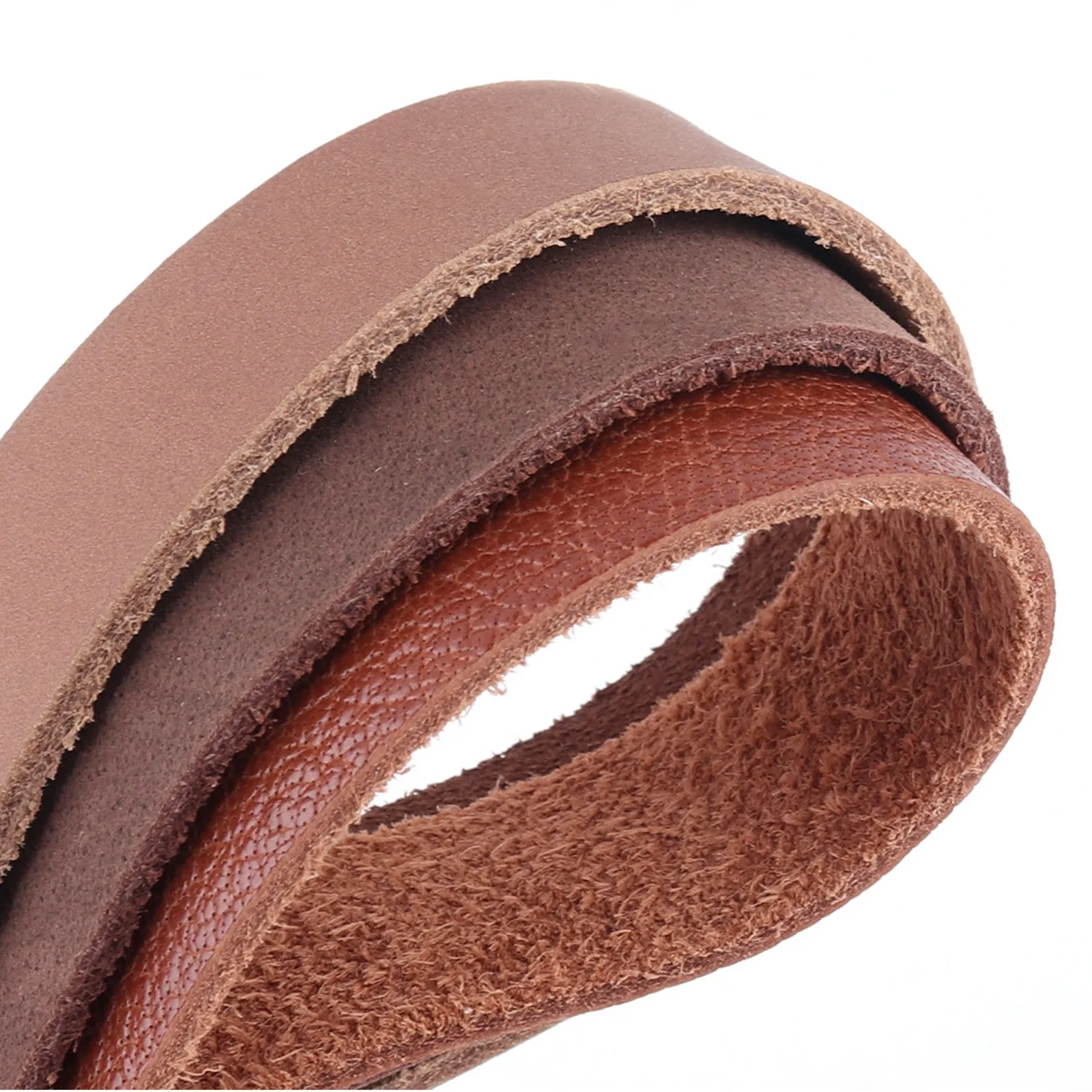 Italian Genuine Leather Strap Belt Flat Calf Leather Strips Cowhide Leather  for Leather Jewelry Wallet Book Belt 60inch