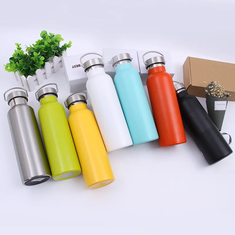 New Large Capacity Stainless Steel Thermos Portable Vacuum Flask Insulated Tumbler with Rope Thermo Bottle 500/600/750/1000ml