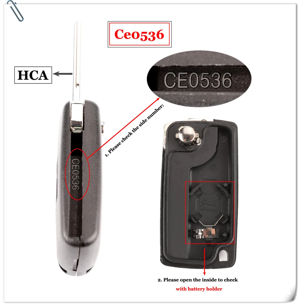 Jingyuqin  2 Buttons Remote Car Key ASK/FSK 434Mhz For Citroen C4 C5 C6 C8 Xsara Picasso For Peugeot 107 207 307 308 CE0536/0523