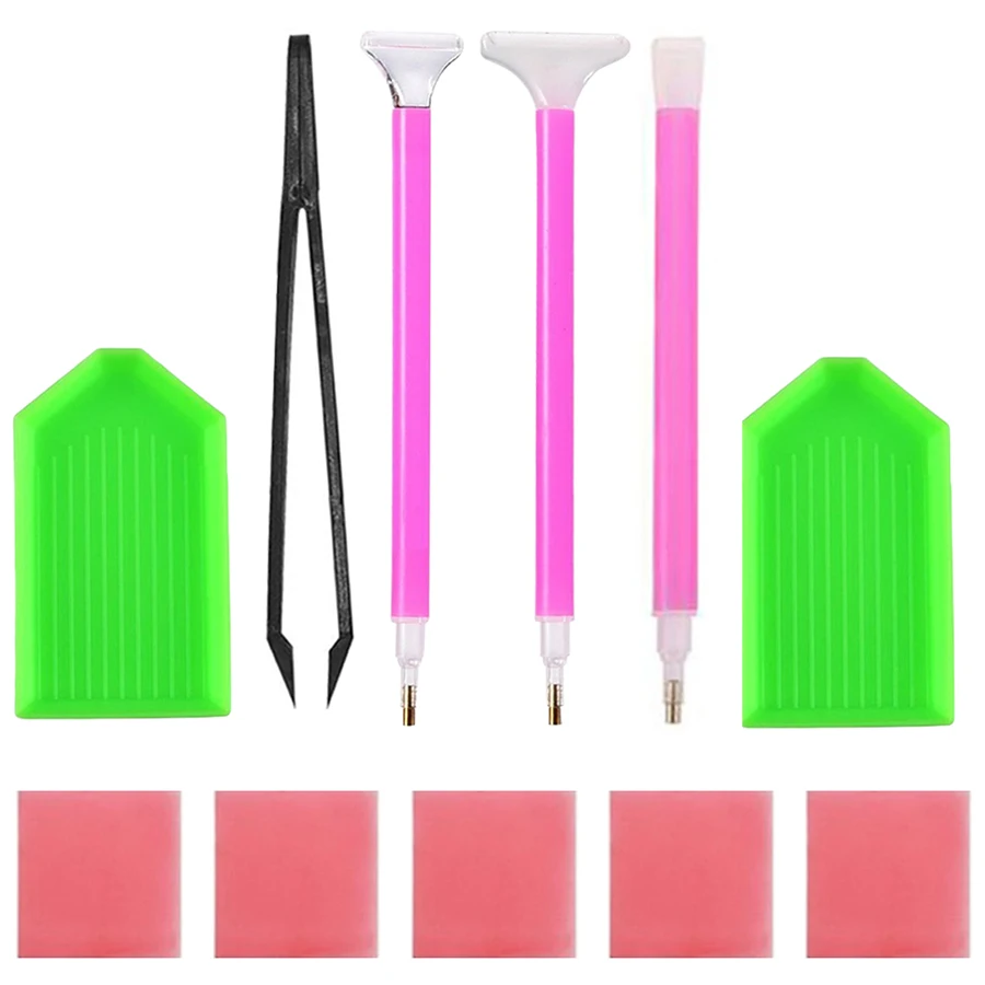 diamond embroidery Diamond mosaic tweezers / pen / glue / plastic tray set DIY diamond painting cross stitch sewing accessories