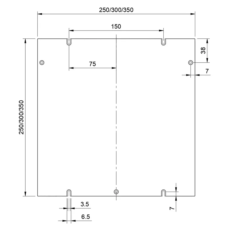 Funssor Voron2.4 aluminum alloy Build Plate 250/300/350mm 8mm thick silicone heater heated bed 1110/220V PEI sheet