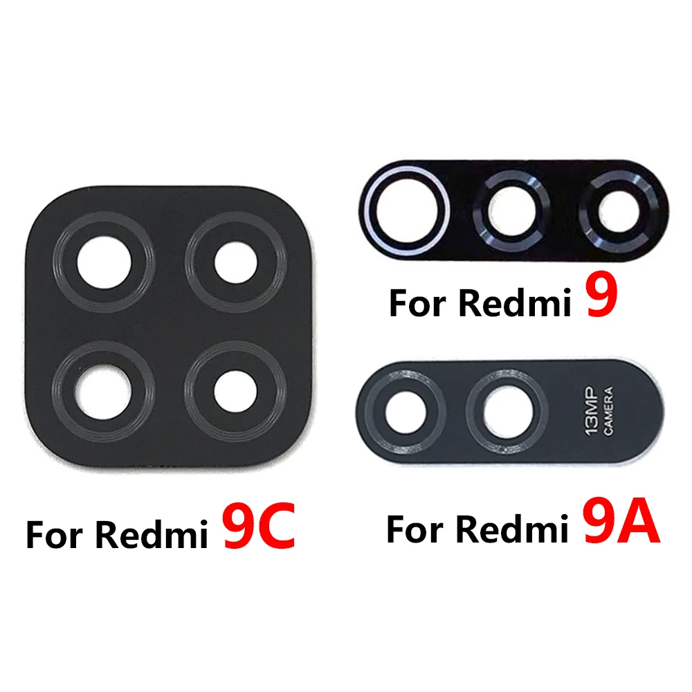 New Rear Back Camera Glass Lens For Xiaomi Redmi 9 9A 9C 9T 10 Redmi10 10A 10C 12C With Adhesive