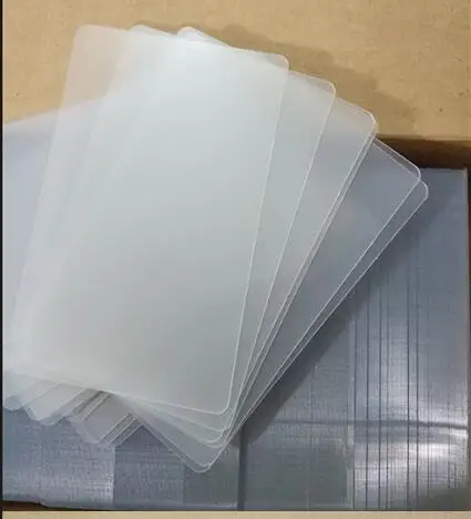 200Pcs/400Pcs Translucent Matte Finish Plain Plastic PVC Sheets Blank Acetate Business Card Thickness 170micron Very Thin