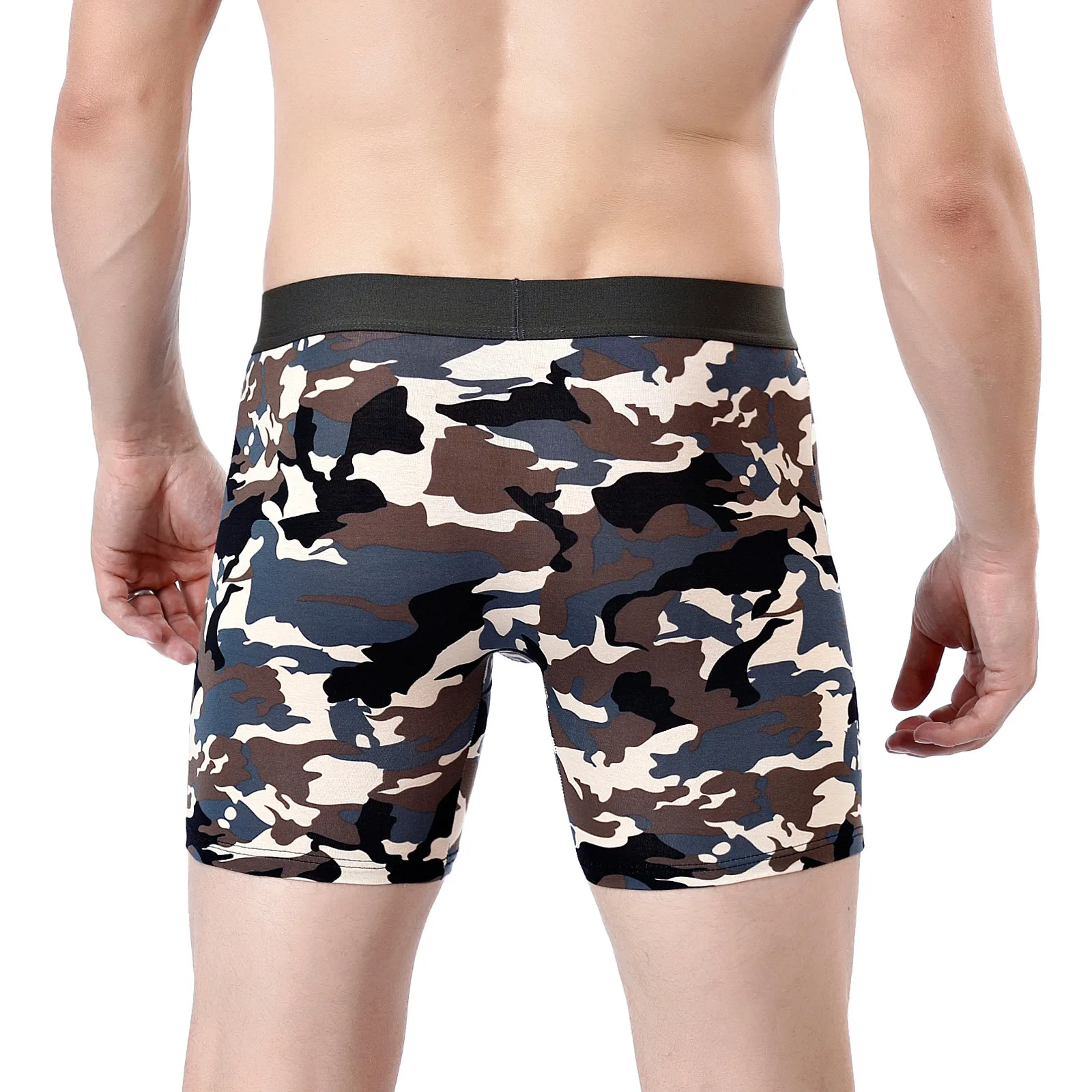 Camouflage Long Boxer Mens Boxer Shorts Men Underwear Cotton Brand For Mens Underware Boxers Sexy Boxershorts Underpants Cueca