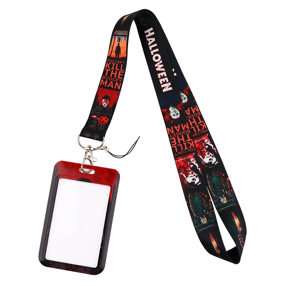 Flyingbee X2329, страшное убийство, подарки на Хэллоуин, идентификатор, искусственная карта, шнурок для ключей, телефона, «сделай сам», веревка для подвешивания