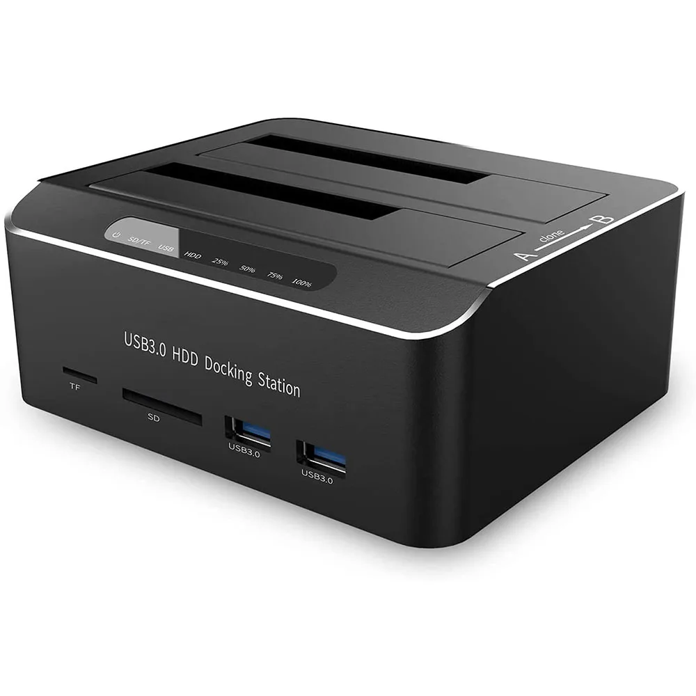 Hard Drive Docking Station USB 3.0 Aluminum Dual Bay Hard Drive Dock For 2.5