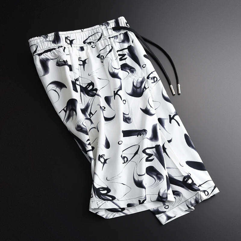 

Casual Luxury Allover Printed Ventilate Mens Summer Plus Size 3XL 4XL Slim Fit Men Shorts