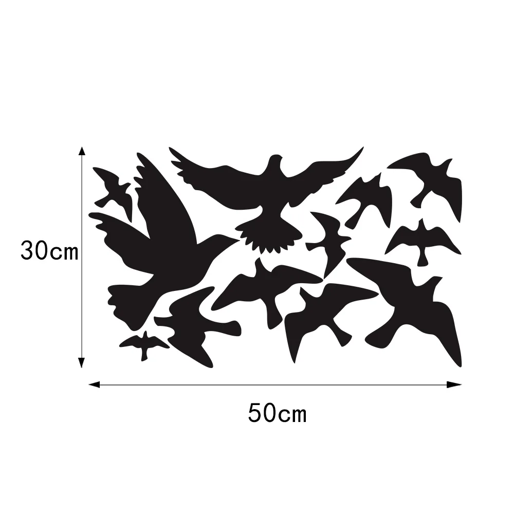 12Pcs/set Bird Wall Stickers Home Decoration For Kitchen Fridge Bathroom Kids Room Wall Decor Peel & Stick Waterpoof Vinyl Mural view 6