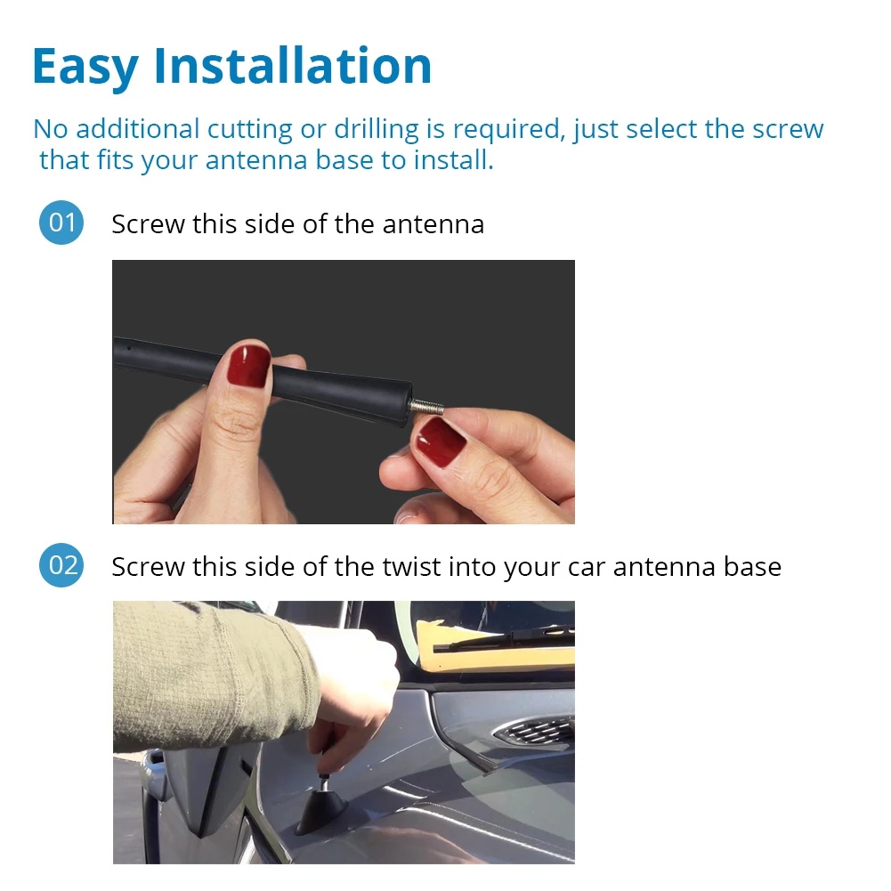 3 Screws Car Universal Antenna Covering Multiple Models 9 \