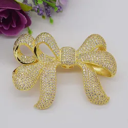 High quality Golden plated Paved CZ Cubic Zirconia Necklace Pendant Clasp Jewelry Connector DIY Fine Jewellery Making
