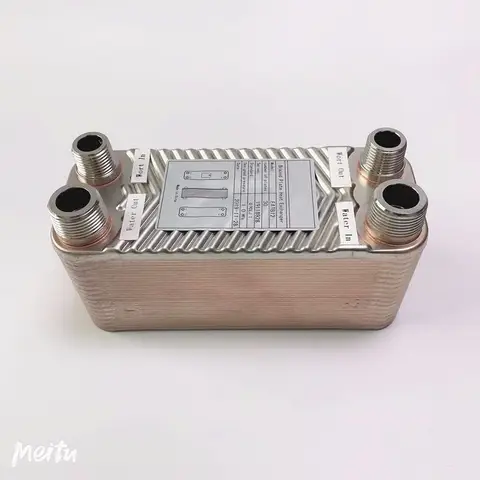 Brazed Plate Heat Exchanger, Wort Chiller,30 Plates Brewing Chiller, Homebrew Wort, NPT Male Thread Connector