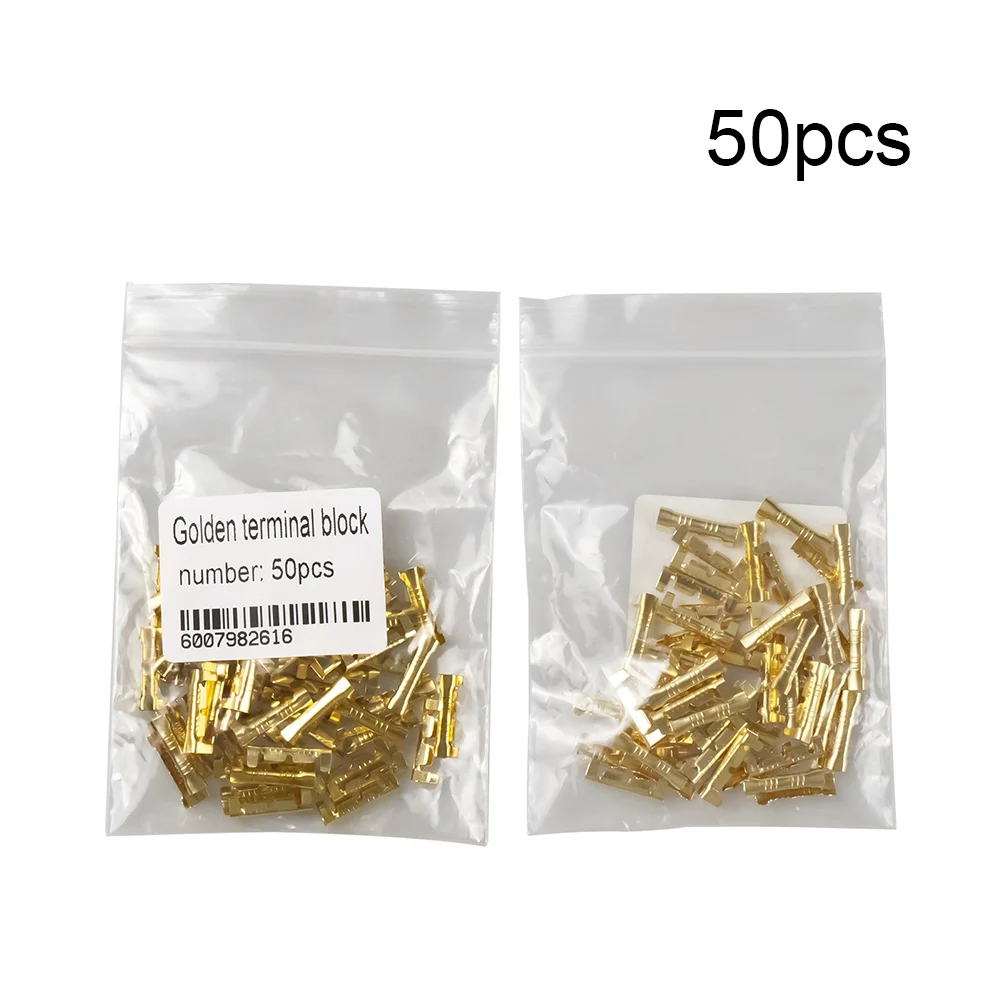 50/100/200 PCS Brass Crimp Terminal 0.3-1.5mm U Shape Terminal Connector Wire Docking Connectors Line Press Connector Terminal