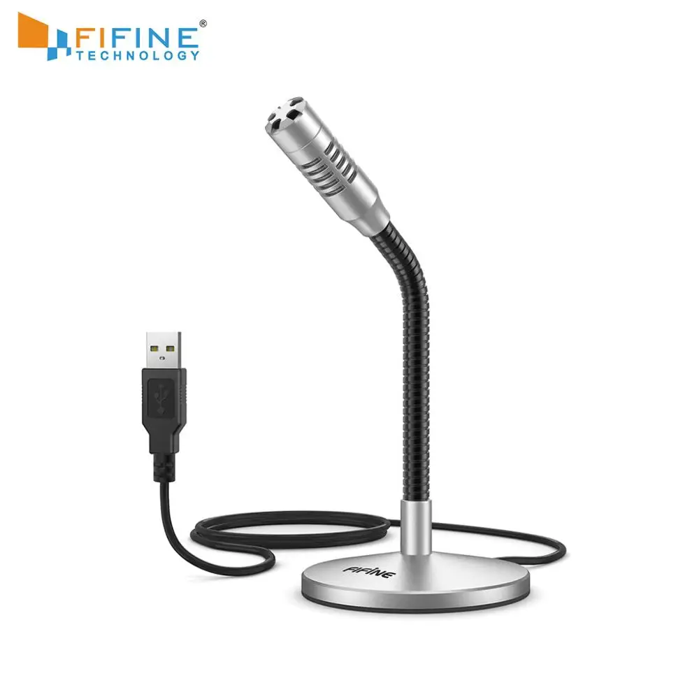 FIFINE Mini Gooseneck USB Microphone for Computer&Laptop Plug&Play Ideal for conference,Gaming,Streaming,Voiceover,Discord-K050S