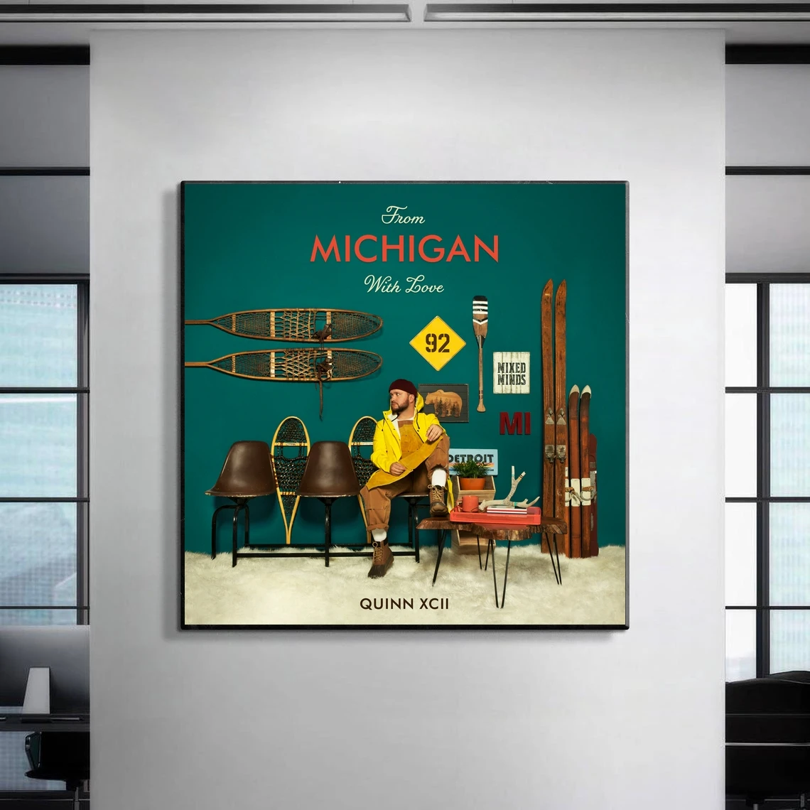 Quinn XCII de Michigan con amor, póster de álbum de música, pintura decorativa para pared del hogar (sin marco)
