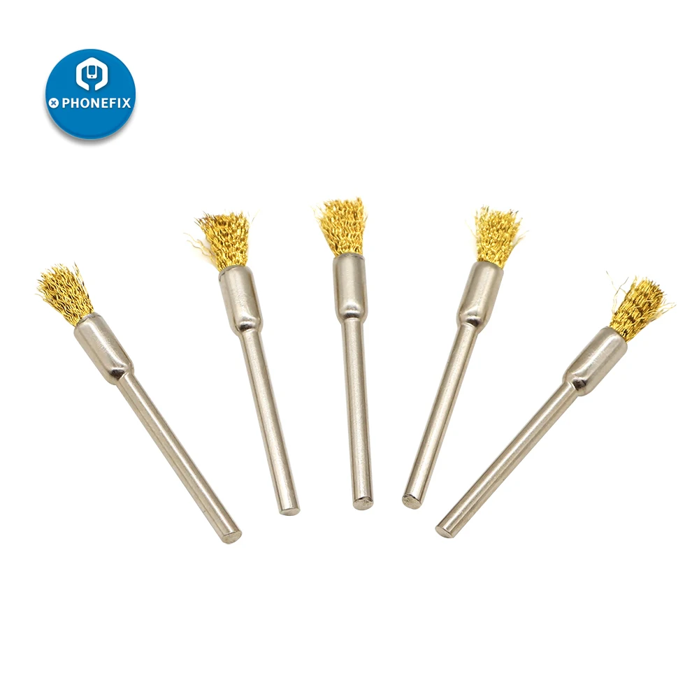 Phonefix escova de cobre com fio de bronze, 5cm, para celular, pcb, placa-mãe, teste de multímetro, ferramenta manual