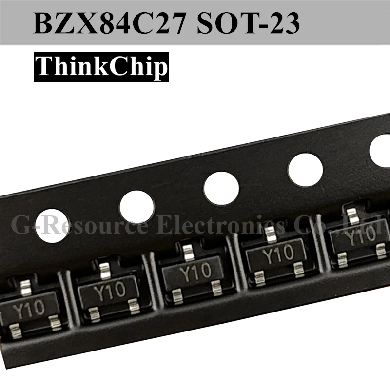 BZX84C27 SOT-23 BZX84 27V SOT23 SMDแรงดันไฟฟ้าStabilizedไดโอด (เครื่องหมายY10)
