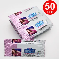 Condoms 50 Pcs/Lots Fruit Flavor Thin Condoms For Men Smooth Penis Sleeve Safe Contraception Adult Sex Products Sex Toys