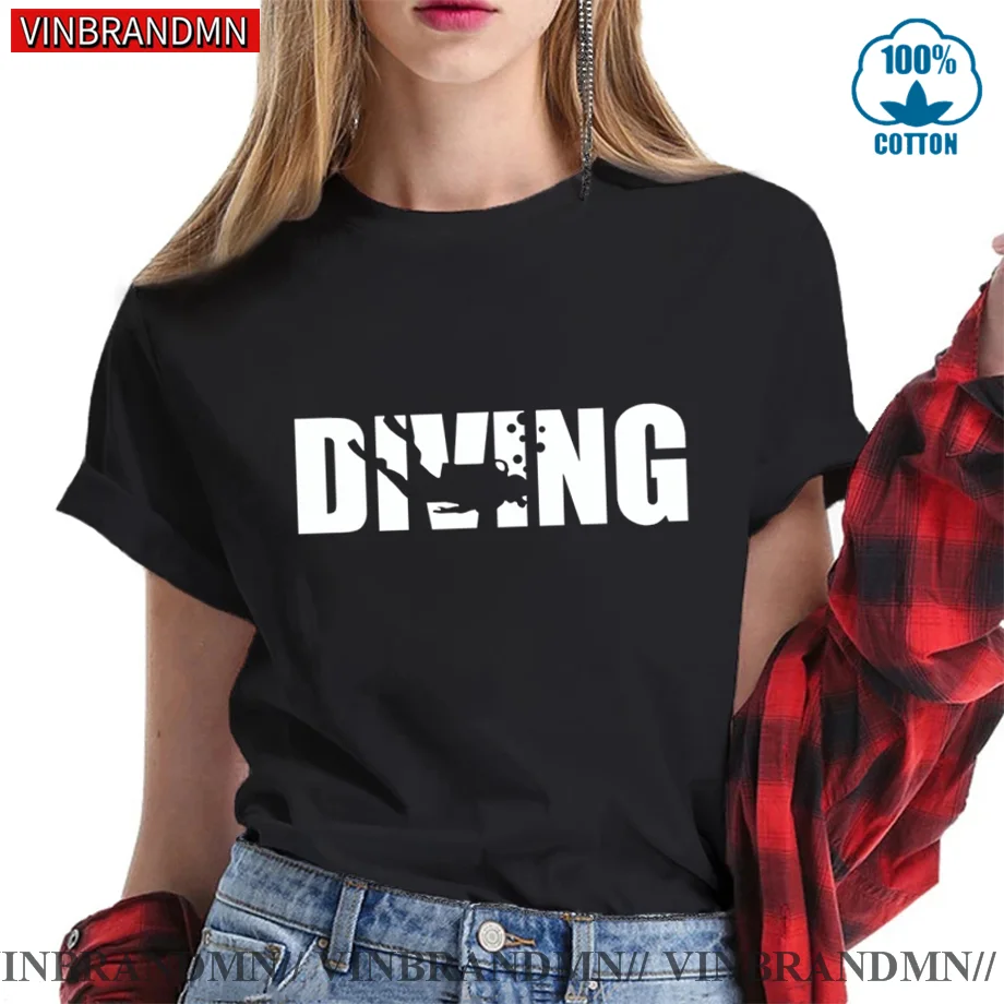 2024 Vintage Short Sleeve Diver Tshirt Chothes Popular Casual Fashion Deep Sea Diving T-Shirt Fashion Logo Scuba Dive Women Tees