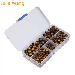 Julie Wang 359pcs/Box 4-10mm Mixed Sizes Natural Stone Beads For Bracelet Necklace Jewelry Making Accessory Wholesale