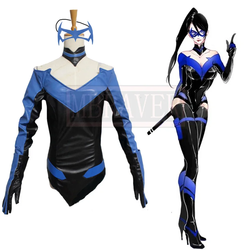 

Superhero Richard John "Dick" Grayson Robin Nightwing Sex Reversion Cosplay Costume Halloween Party Outfit Custom Made Any Size