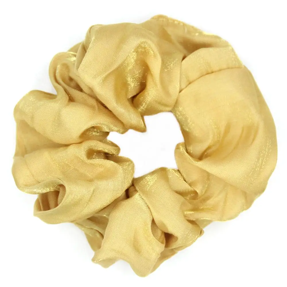 Furling Girl 1 PC  Satin Brightly  Hair Scrunchies Ponytail Holders Spring Elastic Wrinkle Hair Bands Women Hair Accessories