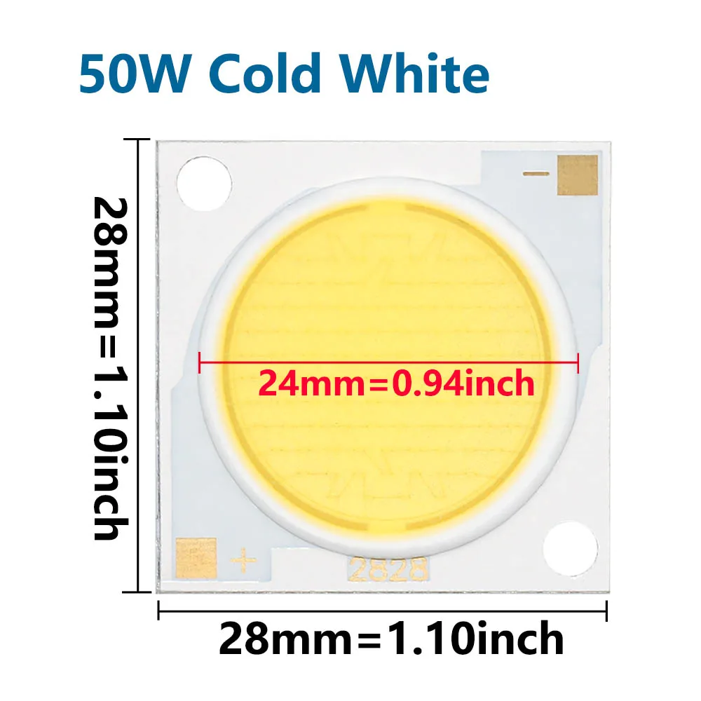 30W 50W  COB LED Chip Lamp 2828 Epistar Crystal Chip DC30-34V Super Power For Spotlight Floodlight Garden Square Integrat