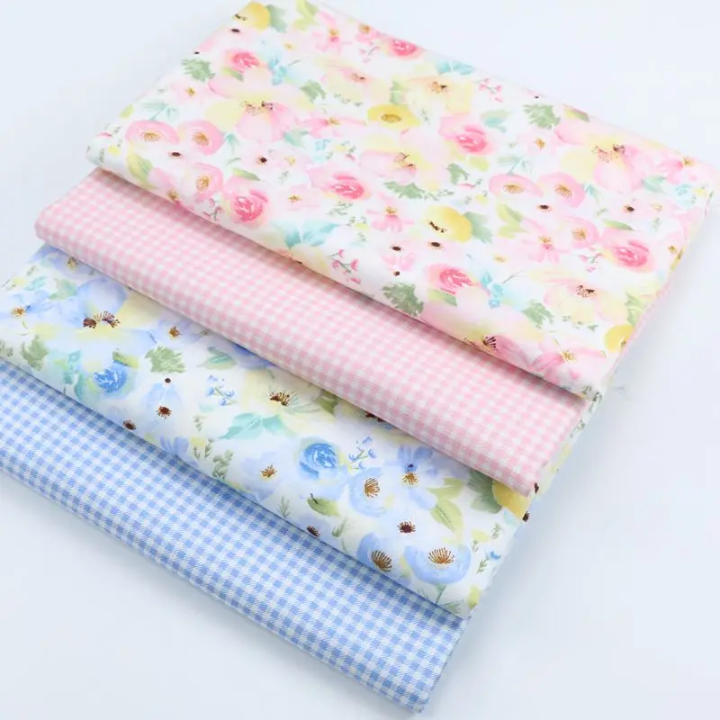 Small Floral Fabric Korean Style Fresh Pastoral Twill For Sewing Baby Clothes Bedding DIY Home Decoration Accessories Per Meters