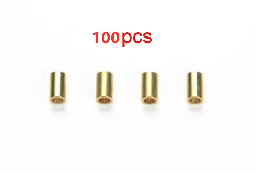 Free Shipping 100PCS Double Rollers Brass Tube For Tamiya Mini 4WD 94801 Self-made Parts Two Sections Guide Wheel Brass Tube