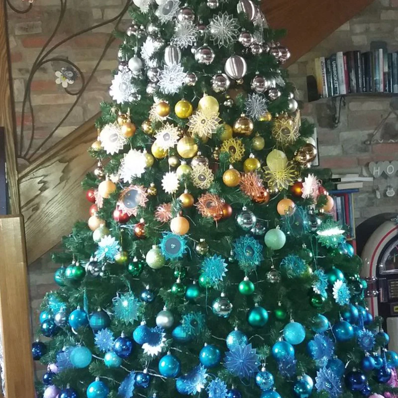 Assorted Color Christmas Balls Christmas Tree Ornaments Ball Bauble Xmas Party Hanging Pendants Home Decor 2025 New Year Bolas