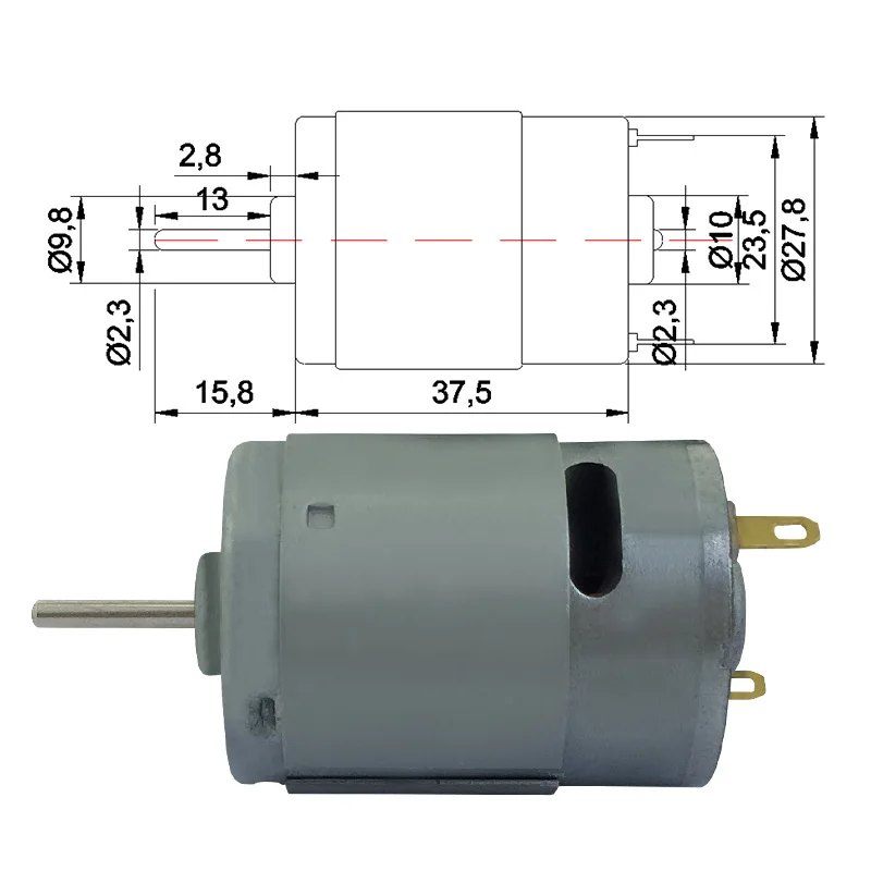 RS 385 12V 24V High Speed Motor 24V 7500rpm DC Motor